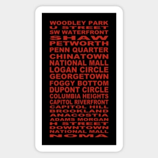 DC Neighborhoods Sticker